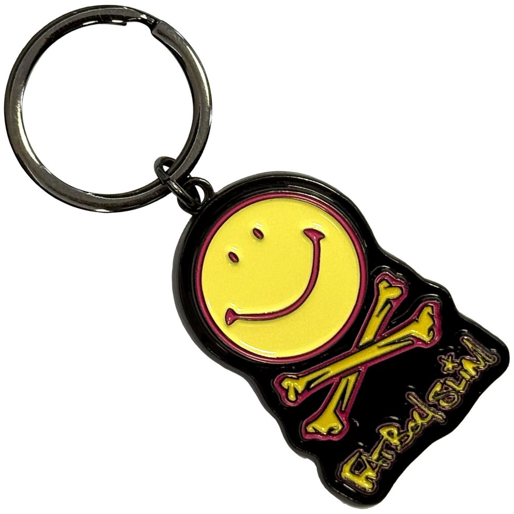 Fatboy Slim - Happy Face Logo Keychain - Black/Multicolours